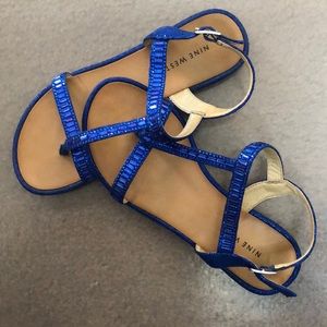 Royal Blue Flat Sandals
